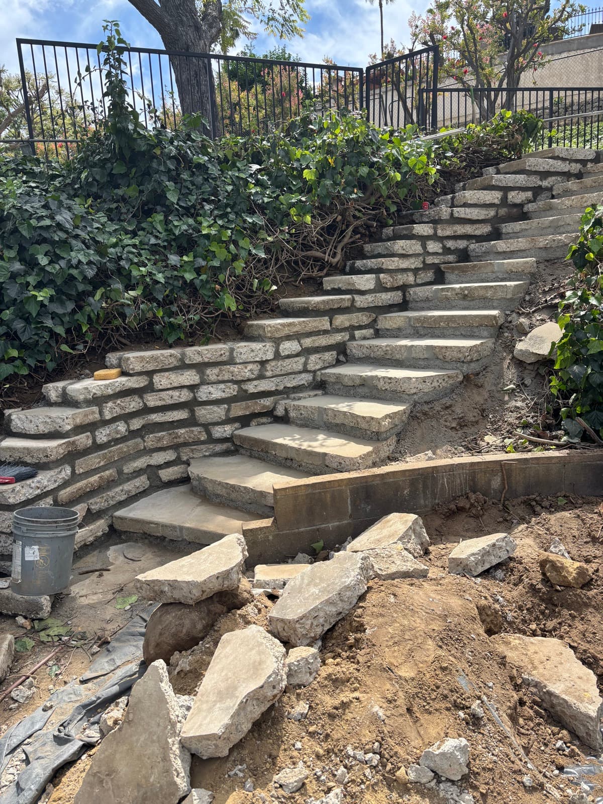 Paver patio installation